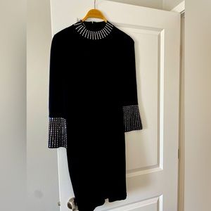 Calvin Klein Sweater Dress with Sequin Trim
